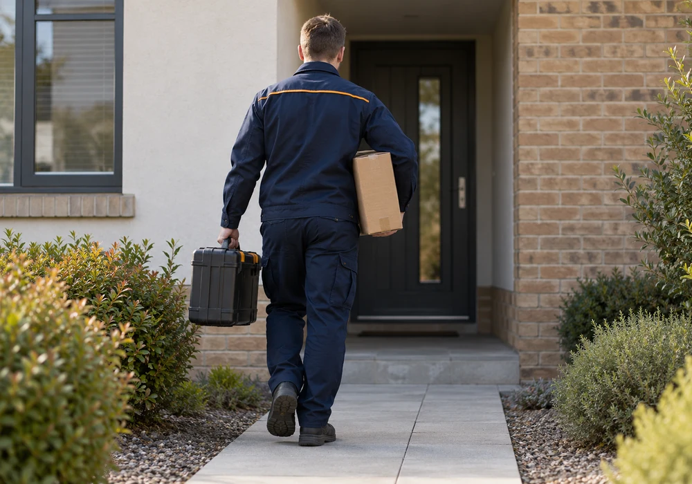 Appliance repair technician working in Bloomington, IL