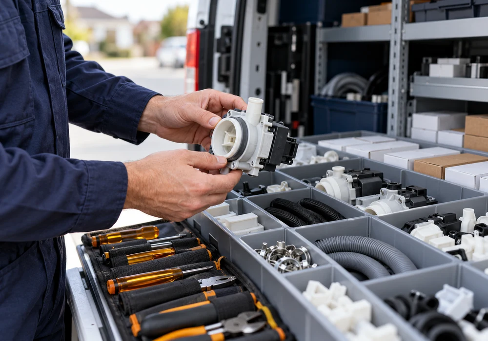 Appliance repair technician working in Schaumburg, IL