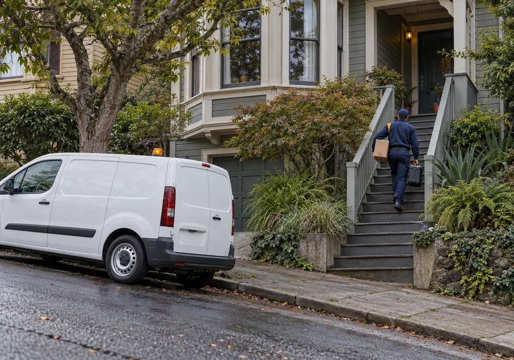Appliance repair technician working in Oakland, CA