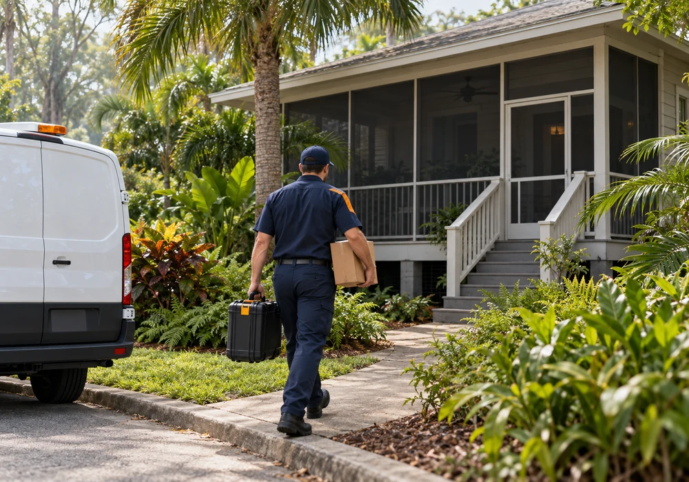 Appliance repair technician working in Tampa, FL
