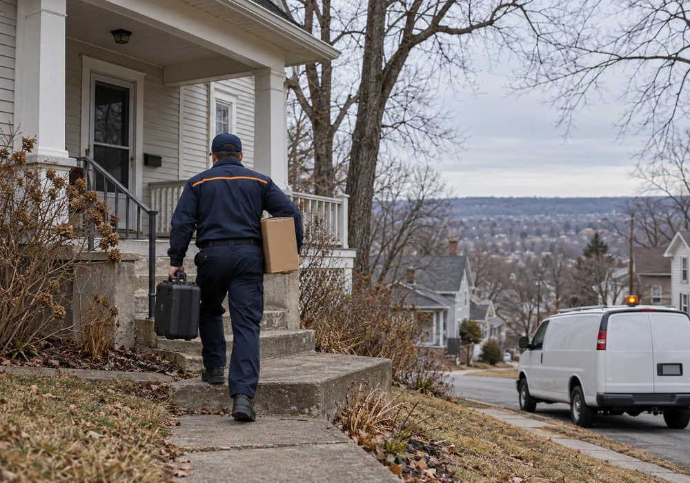 Appliance repair technician working in Peoria, IL