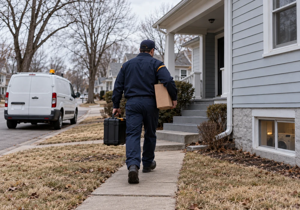 Appliance repair technician working in Springfield, IL