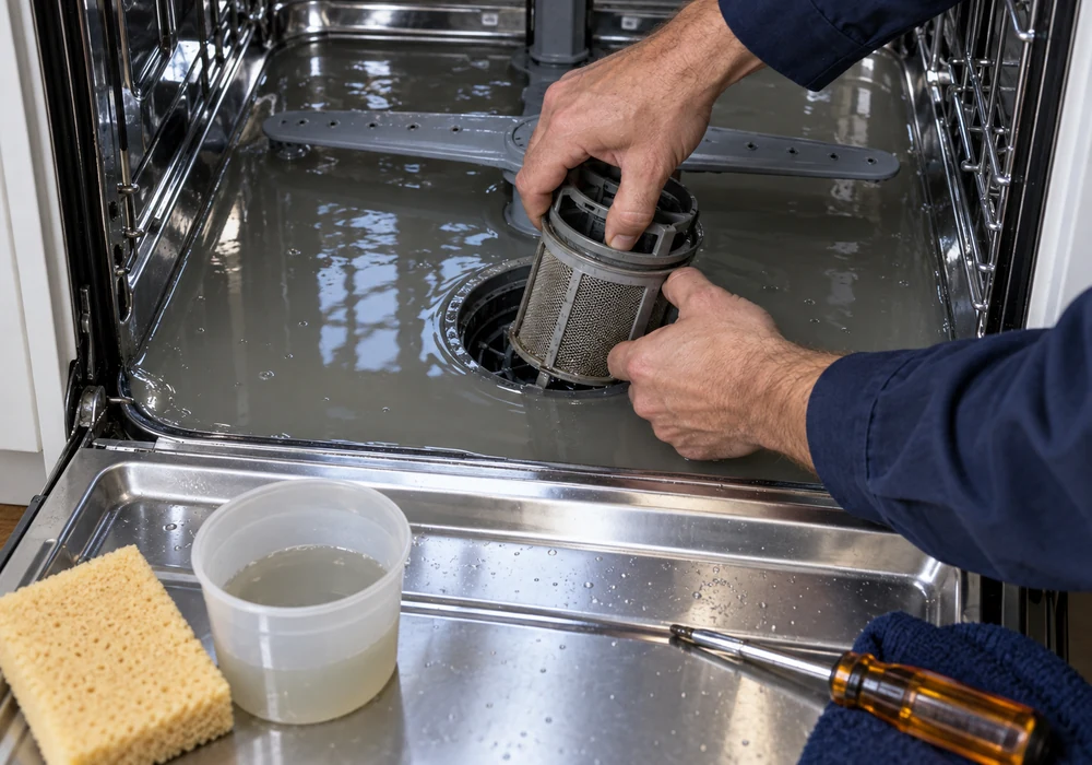 Dishwasher not draining, diagnosis and repair guide