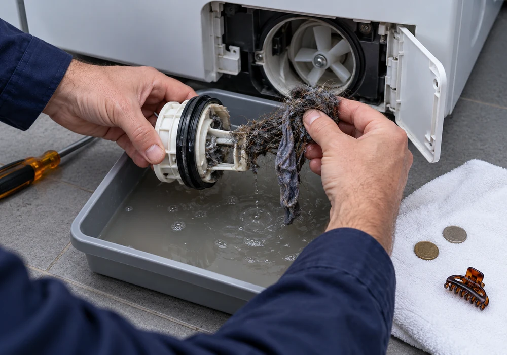Washer will not drain, diagnosis and repair guide